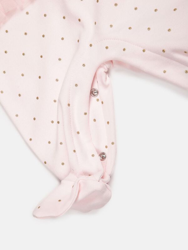 Pink Knitted Babysuit-Leg Opening image number 2